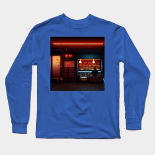 Cyberpunk Tokyo Ramen Shop Long Sleeve T-Shirt